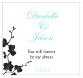 Customizable Summer Orchid Square Wedding Labels